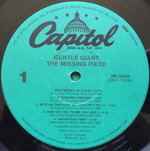 Gentle Giant - The Missing Piece