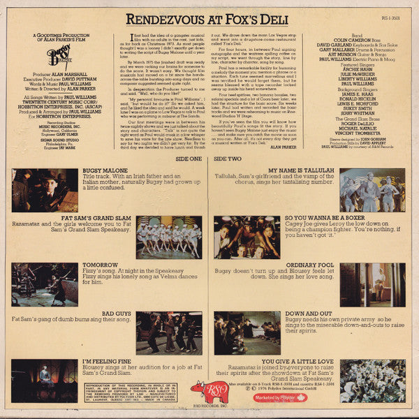 Paul Williams - Bugsy Malone (Original Soundtrack Recording) - 1976