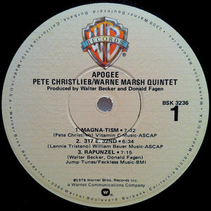 Pete Christlieb / Warne Marsh Quintet - Apogee - 1978