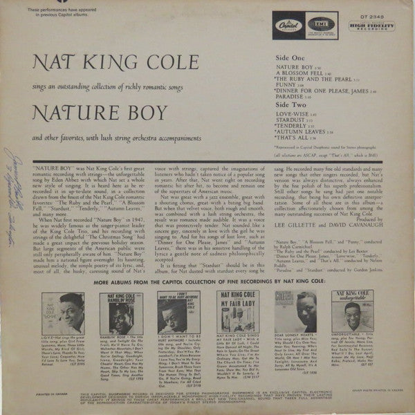 Nat King Cole - Nature Boy - 1965