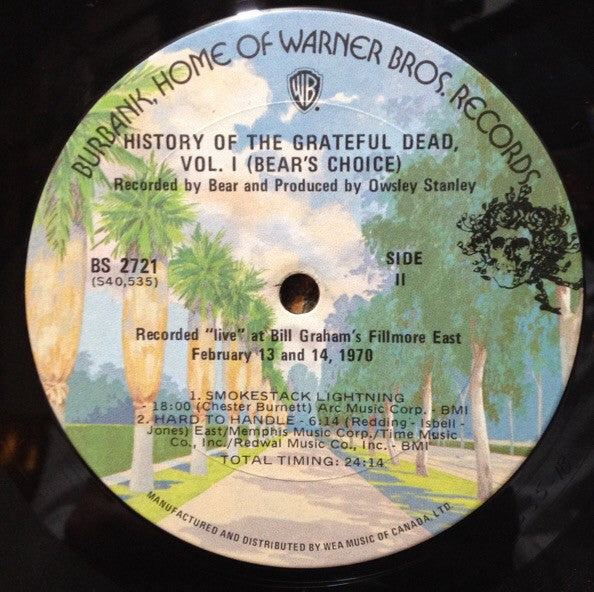 Grateful Dead, The - History Of The Grateful Dead, Vol. 1 (Bear's Choice) - 1973