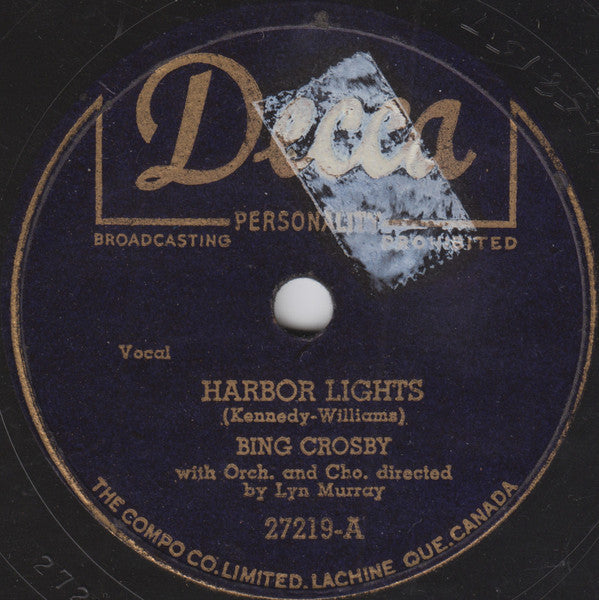 Bing Crosby - Harbor Lights / Beyond The Reef