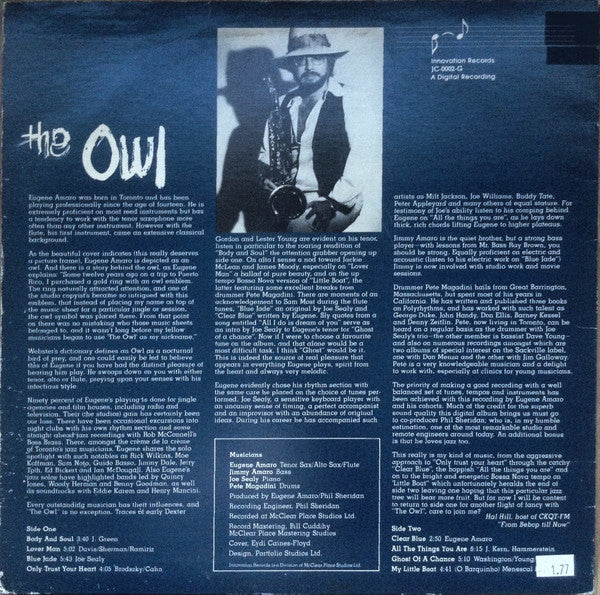 Eugene Amaro Quartet - The Owl