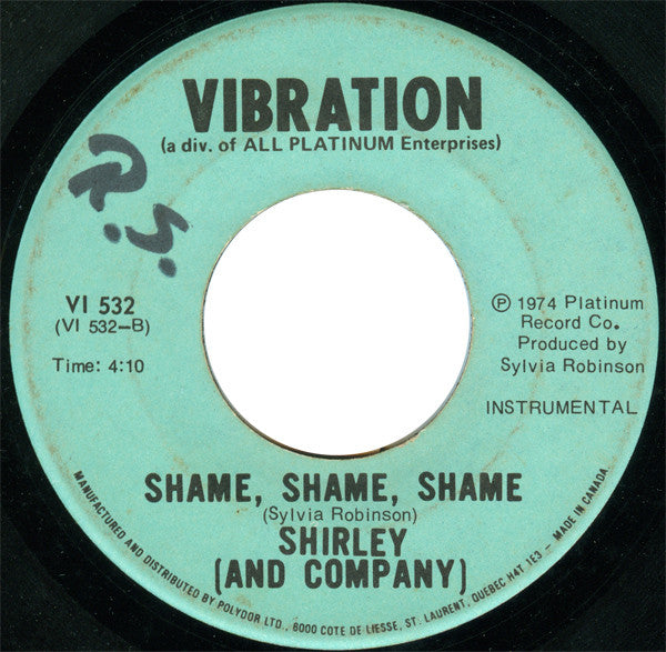 Shirley & Company - Shame, Shame, Shame