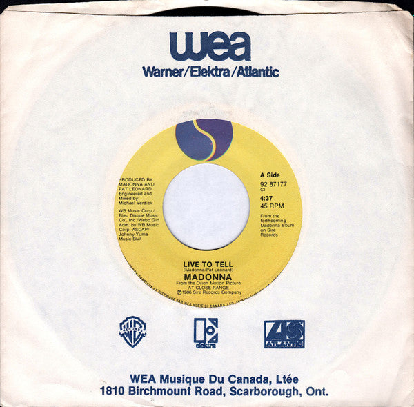 Madonna - Live To Tell