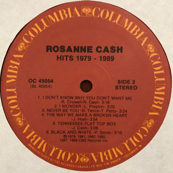 Rosanne Cash - Hits 1979-1989