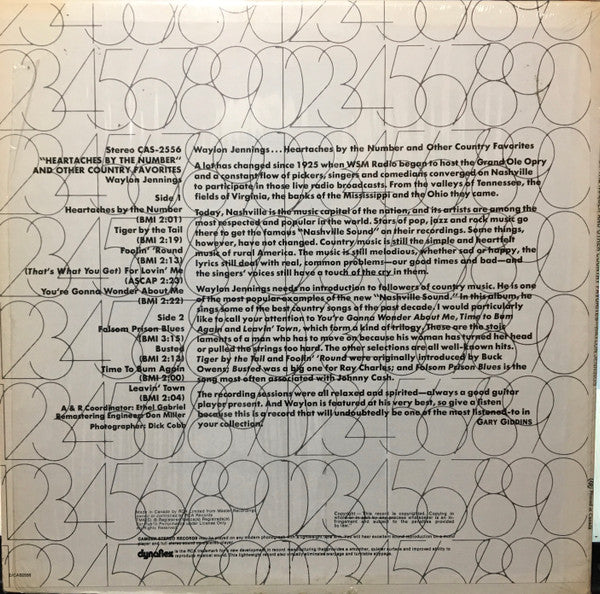 Waylon Jennings - Heartaches By The Number And Other Country Favorites - 1972