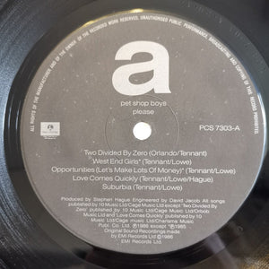 Pet Shop Boys - Please - 1986