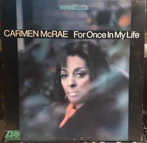 Carmen McRae - For Once In My Life Vinyl Record