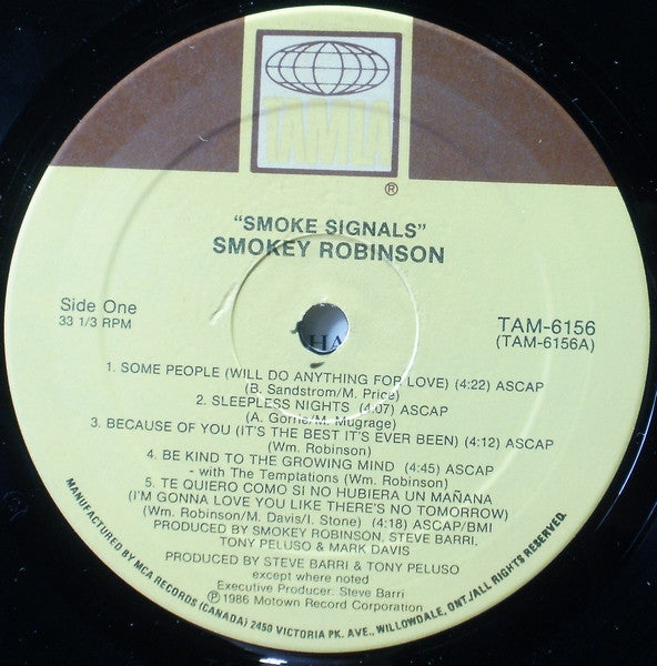 Smokey Robinson - Smoke Signals