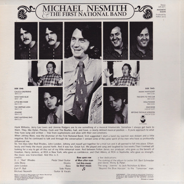 Michael Nesmith & The First National Band - Magnetic South - 1970