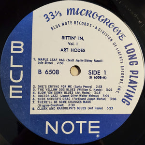 Art Hodes - Sittin' In - Volume I Vinyl Record