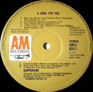 Carpenters - A Song For You - 1972