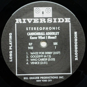 Cannonball Adderley With Bill Evans - Know What I Mean? -
