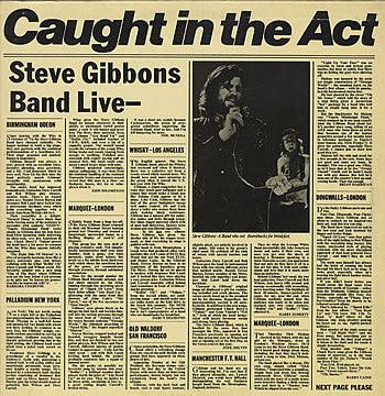 Steve Gibbons Band - Caught In The Act 1977 - Quarantunes
