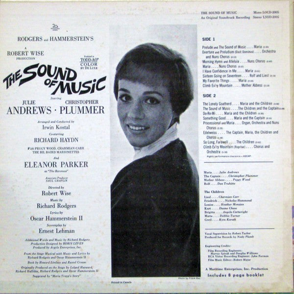 Rodgers & Hammerstein - The Sound Of Music (An Original Soundtrack Recording) - 1965