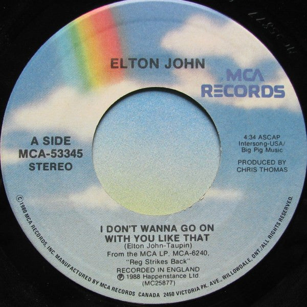 Elton John - I Don't Wanna Go On With You Like That