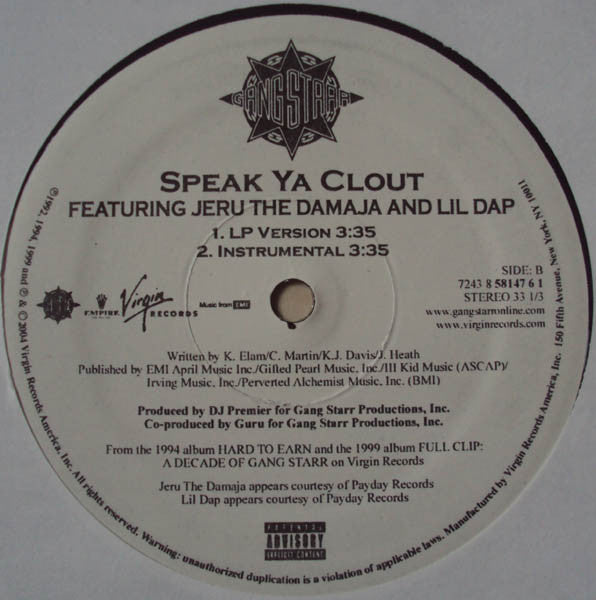 Gang Starr - Code Of The Streets / Speak Ya Clout - 2004