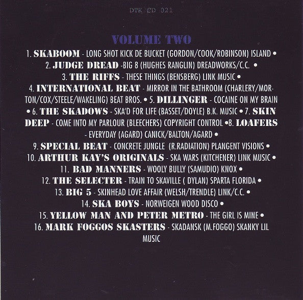 Various - Don't Call Me Ska Face - Volume Two (CD) - 1996