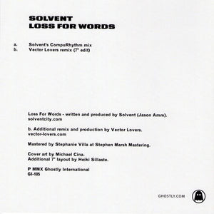 Solvent - Loss For Words - 2010