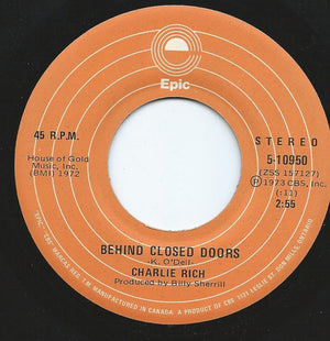 Charlie Rich - Behind Closed Doors / A Sunday Kind Of Woman - 1973