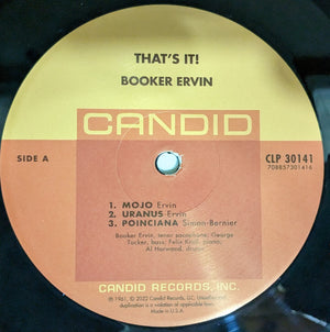 Booker Ervin - That's It! Vinyl Record