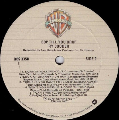 Ry Cooder - Bop Till You Drop
