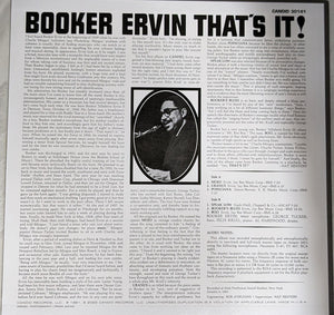 Booker Ervin - That's It! Vinyl Record