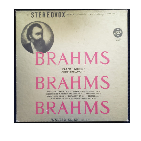 Walter Klien - Brahms Piano Music Complete - Volume II