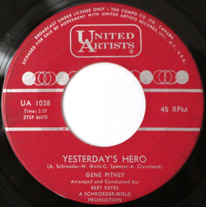 Gene Pitney - Yesterday's Hero Vinyl Record