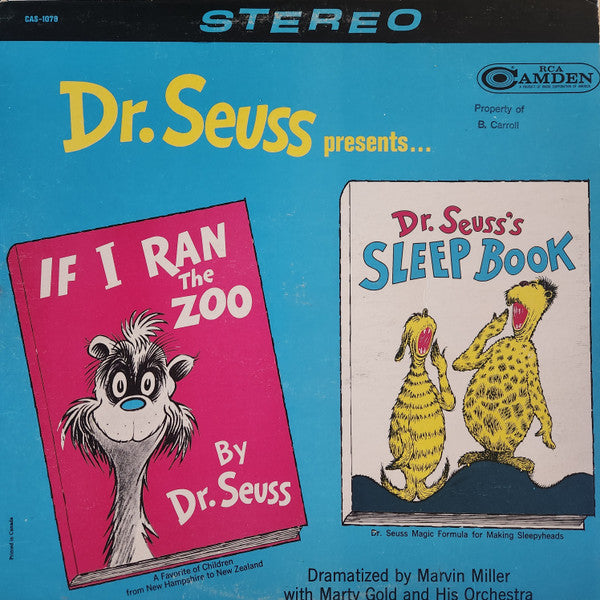 Dr. Seuss - If I Ran The Zoo / Sleep Book -