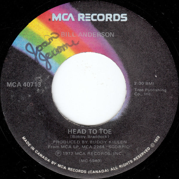 Bill Anderson - Head To Toe - 1977