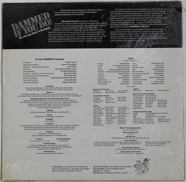 Castle Frank High School Theatre - Dammed If You Do! Or, Who Says Ward 7 Is Revolting? - 1980