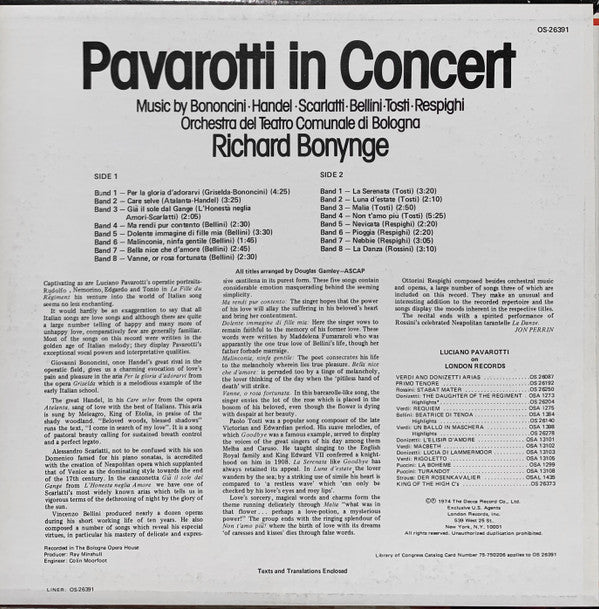 Luciano Pavarotti - Pavarotti In Concert