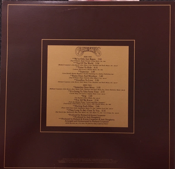 Carpenters - The Singles 1969-1973 - 1973