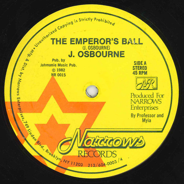 Johnny Osbourne - The Emperor's Ball / Yo Yo - 1982