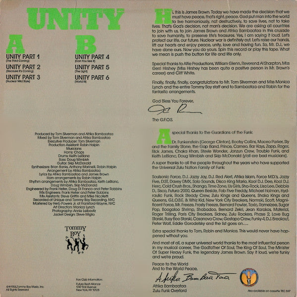 Afrika Bambaataa & James Brown - Unity - 1984