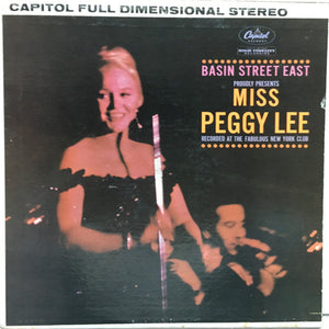 Peggy Lee - Basin Street East Proudly Presents Miss Peggy Lee - 1961