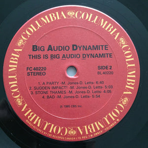 Big Audio Dynamite - This Is Big Audio Dynamite Vinyl Record