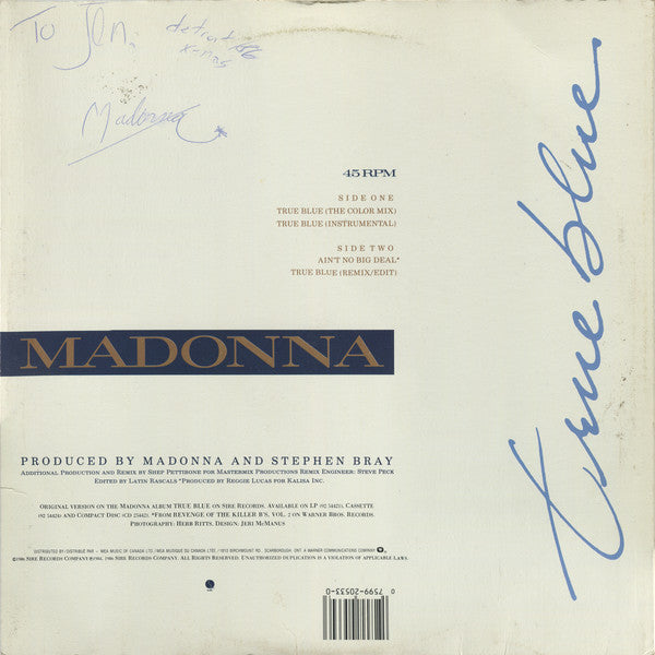 Madonna - True Blue - 1986
