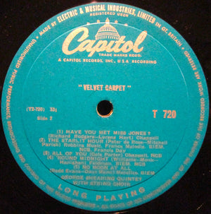 George Shearing Quintet, The - Velvet Carpet - 1956