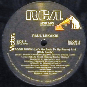 Paul Lekakis - Boom Boom (Let's Go Back To My Room) / No! Mr. Boom Boom