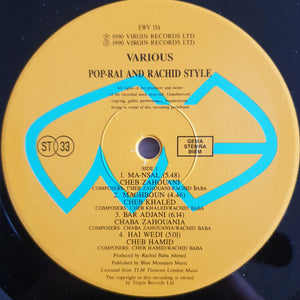 Various - Pop - Rai And Rachid Style