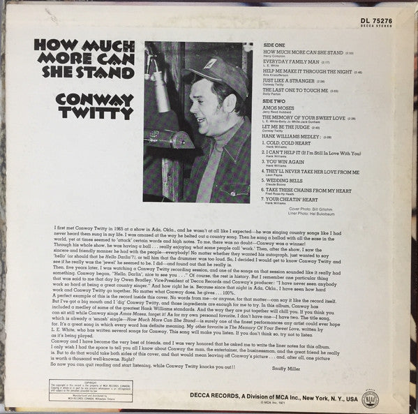 Conway Twitty - How Much More Can She Stand
