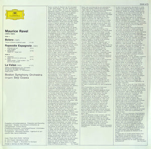 Maurice Ravel – Boston Symphony Orchestra · Seiji Ozawa - Bolero / La Valse / Rapsodie Espagnole - 1975