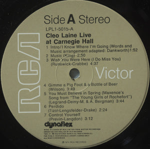 Cleo Laine - Cleo Laine Live!!! At Carnegie Hall - 1974