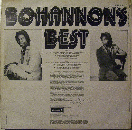 Hamilton Bohannon - Bohannon's Best Vinyl Record