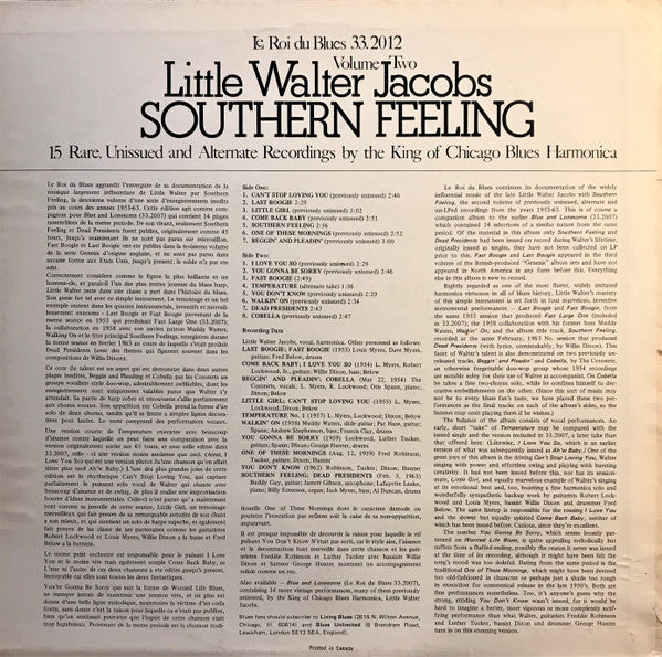 Little Walter - Southern Feeling - Volume Two - 1978