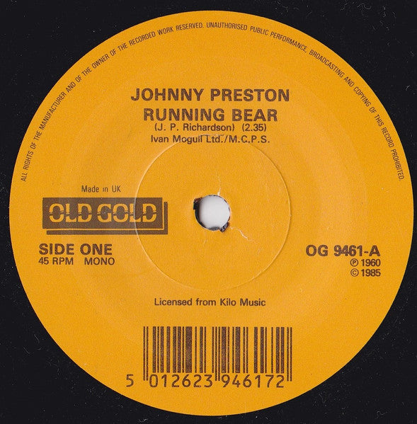 Johnny Preston - Running Bear
