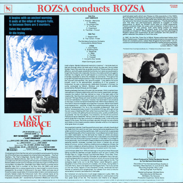 Miklós Rózsa - Last Embrace / Lydia (Original Motion Picture Scores)